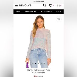 ASTR the Label 💖✨pink iridescent top✨💖